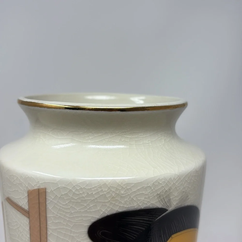 VINTAGE Japanese Geisha Girls Made in Japan Vase Signed by Eiwa Kinsei